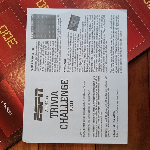 ESPN All Sports Trivia Game. Board Game. - Picture 3 of 12